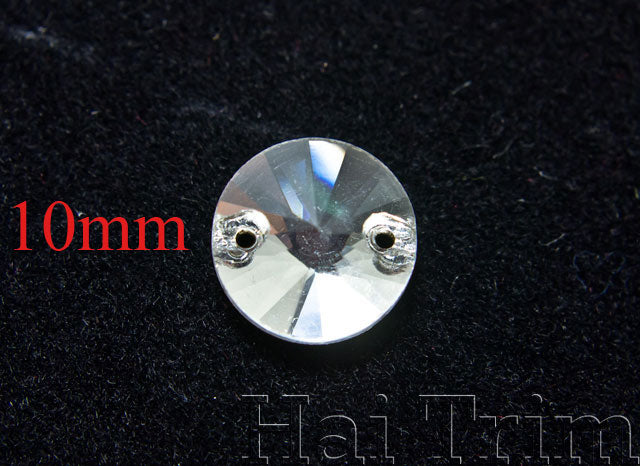 10mm Round Crystal Sew-on Rhinestones – Hai Trim & Feathers